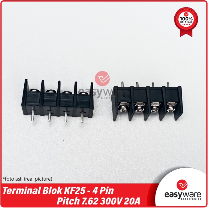 TERMINAL BLOCK KF25 4P PCB KF25C 4 PIN PITCH 7.62MM 300V 20A
