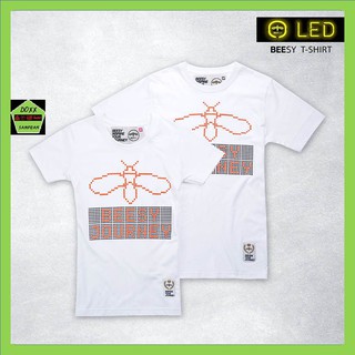 Beesy เสื้อคอกลม ชาย หญิง รุ่น LED สีขาว