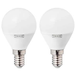 IKEA RYET หลอดไฟ LED E14 470 ลูเมน หลอดกลม 109.-/2ชิ้น