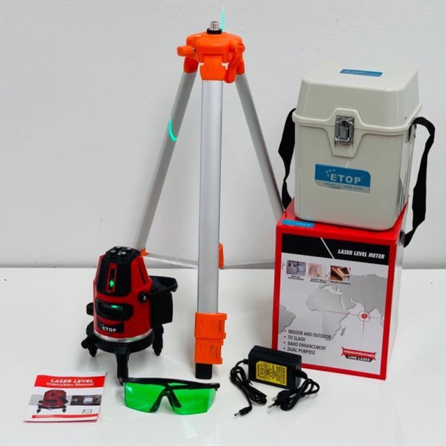 เครื่องวัดระดับเลเซอร์ ETOP 5เส้น แสงสีเขียว 360 องศา XH-5148