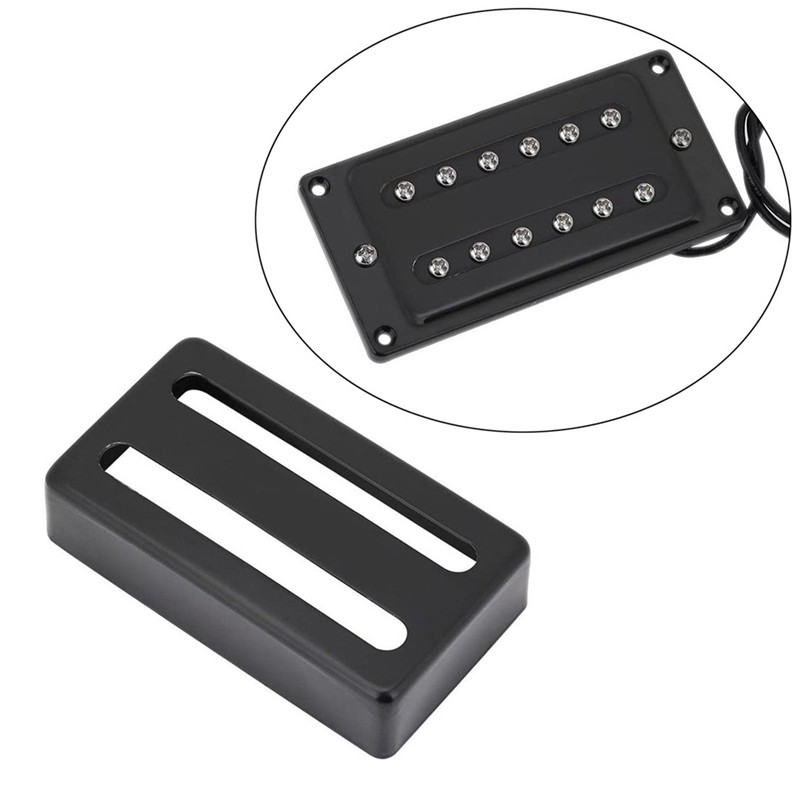 Humbucker โลหะอุปกรณ์เสริมสําหรับกีต้าร์ไฟฟ้าสีด ํา 2 ชิ้น dizhong2