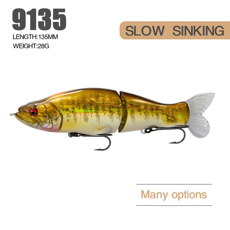 1pcs 135mm 28g Jointed Bait Shad Glider Swimbait Fishing Lures Hard Body  Slow Sinking Jointed Bass Pike Lures Fishing Ta - k7vr7dd038 - ThaiPick