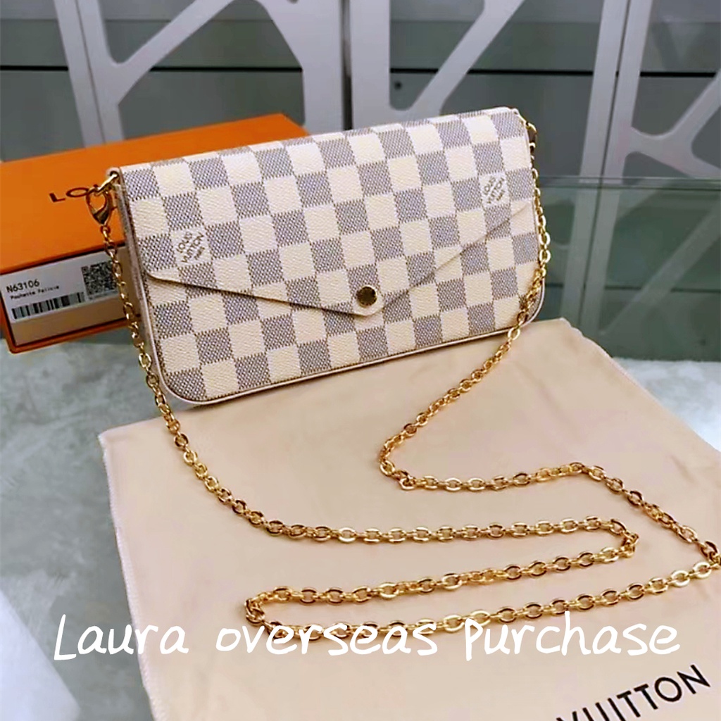 พรีออเดอร์ สินค้าใหม่ของแท้，Louis Vuitton，POCHETTE FÉLICIE CHAIN BAG，crossbody bag，Shoulder Bags，LV