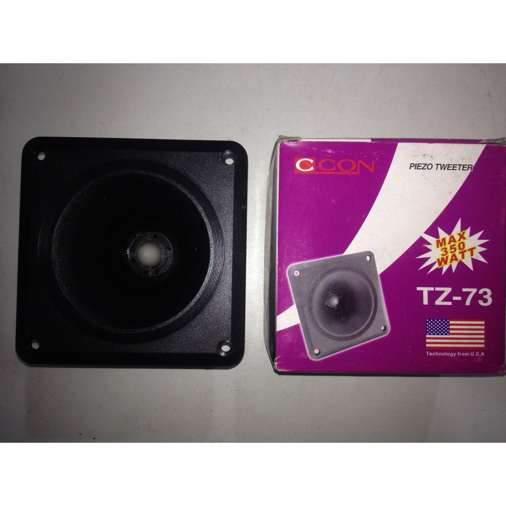 ดอกลำโพงเสียงแหลม DECCON TZ-73 Frequency 5-20 Khz Power 350 Watts 4-8 OHM 110x110 mm. Tweeter Speake