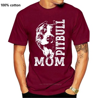 เสื้อยืดผ้าฝ้าย พร้อมส่ง เสื้อยืด พิมพ์ลาย Pitbull Mom 1 หลากสี สําหรับผู้ชาย