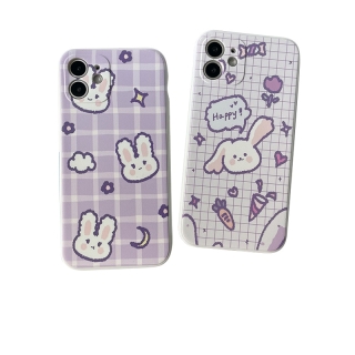 For HUAWEI Y6P Y7A Y9S Y9 PRIME Y7 Y6 PRO 2019 NOVA 5T NOVA 7i 3i P30 LITE Plaid rabbit TPU soft case