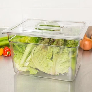 CAMBRO กล่องเก็บวัตถุดิบพลาสติกPC Food Grade ทนร้อน-เย็น ตกไม่แตก ถาดอาหาร กล่องถนอมอาหาร GN1/2 (32.5 x 26.5ซม) CAM1-2
