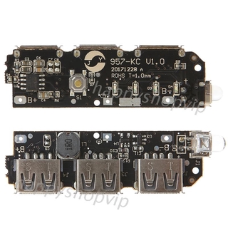 5 V 2 . 1 A 3 Usb บอร์ดโมดูลชาร์จแบตเตอรี่ Power Bank Step Up Boost Diy