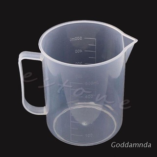 GODD  Kitchen Laboratory Test Tool Plastic Graduated Measuring Beaker Cup 500mL