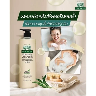 [2 แถม 1] Tea Tree ที ทรี เจลอาบน้ำ ดีพลี่มอยเจอร์ไรซิ่ง 500 มล. Deeply Moisturizing pH 5.5 สบู่เหลว ครีมอาบน้ำ