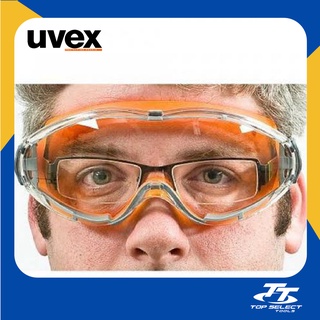 แว่นกันลม ครอบตา แว่นเซฟตี้ แว่นตานิรภัย Goggle UVEX 9302245ULTRASONIC กรอบส้มเทา เลนส์ใส ป้องกันฝ้า
