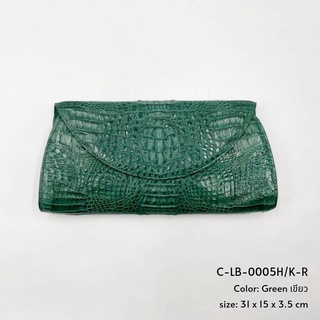 Prang Crocodile Leather Clutch / Cross Body Lady Bag กระเป๋าถือผู้หญิง คลัทช์ หนังจระเข้ C-LB-0005H/K-R