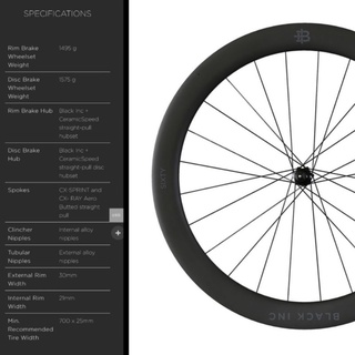 ล้อเสือหมอบ Blackinc Sixty disc ดิสเบรค