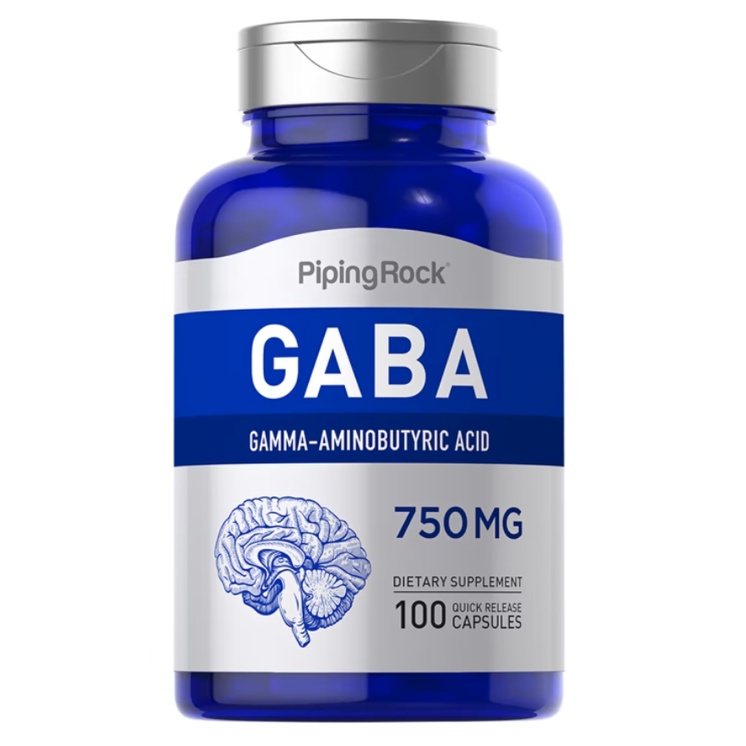 Piping Rock GABA 750 mg 100 Quick Release Capsules