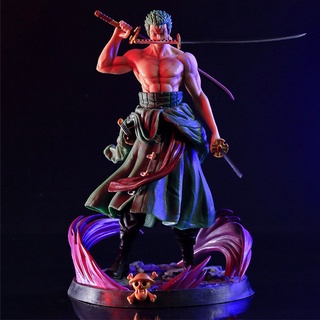 โมเดลฟิกเกอร์ PVC รูปการ์ตูนอนิเมะ One Piece GK Roronoa Zoro ขนาด 20.5 ซม. ของเล่นสําหรับเด็ก