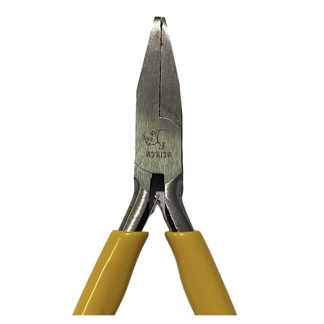 คีมปากแบน ตราแรด แท้ 100% 4.5 นิ้วคีมหนีบห่วงพระ แบบไม่มีฟัน มีสปริงตรงกลาง - รูปที่ 2