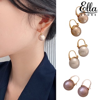 Ellastore123 ต่างหูมุกเทียม หรูหรา สะดุดตา 1 คู่ สําหรับกลางแจ้ง