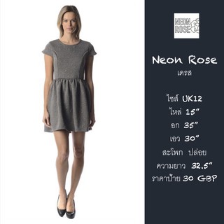 NWT Neon Rose Dress "UK12" เดรสสั้น