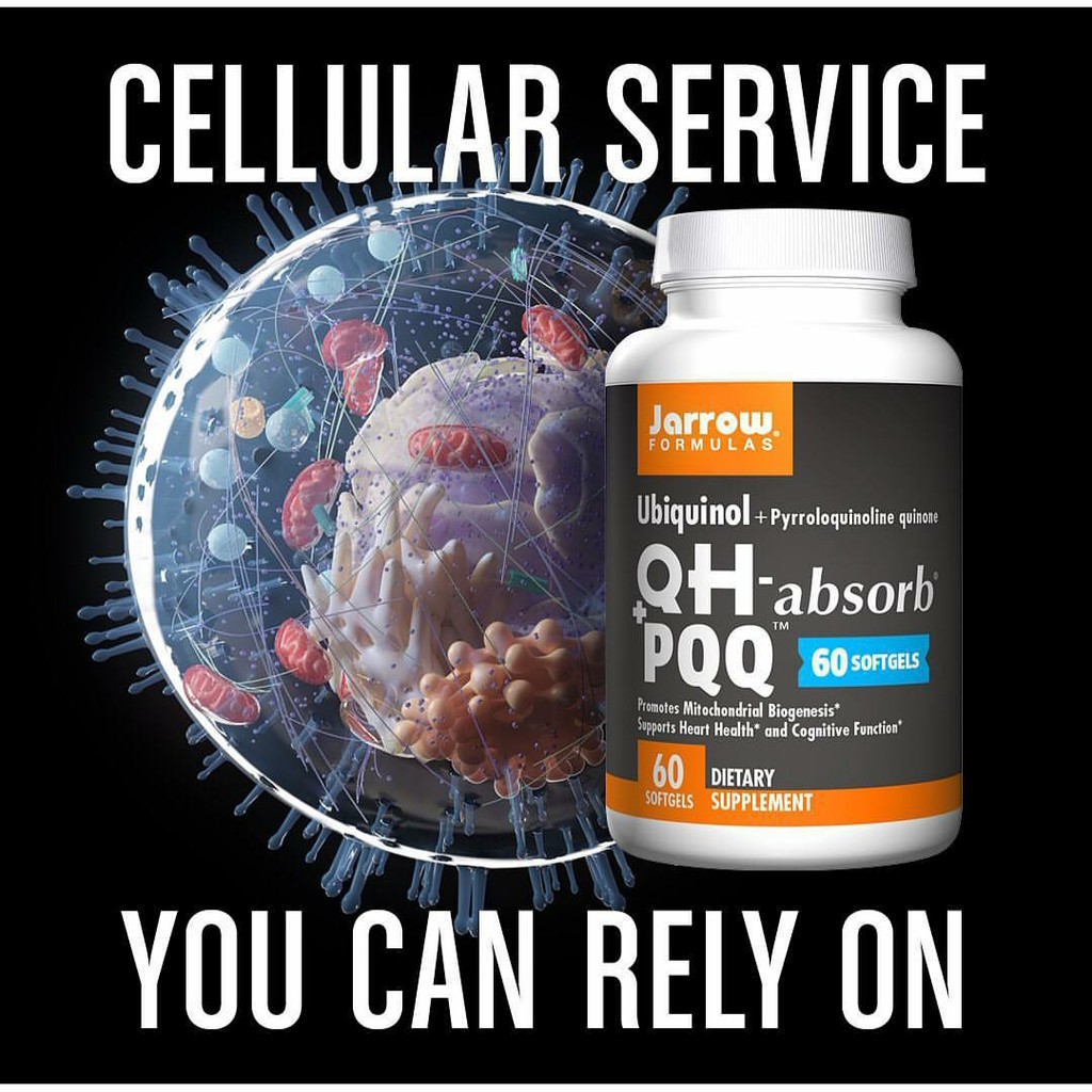 พร้อมส่ง Jarrow Formulas, Ubiquinol QH-Absorb + PQQ 30 & 60 softgels