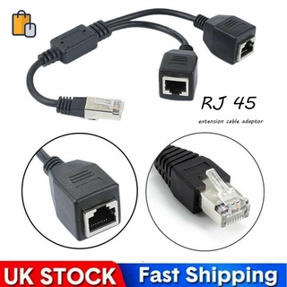 RJ45 Splitter Adapter 1 To 2 Dual LAN Ethernet Network Extension Cable Adapter YKD