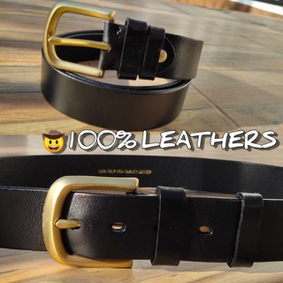 เข็มขัดหนังแท้ 100%หัวทองเหลืองเกือกม้า solidbrass เข็มขัดหนัง เข็มขัดหัวทองเหลือง