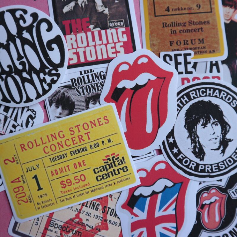 [15 ชิ้น] สติ๊กเกอร์ R0LLING ST0N3S / M1CK JAGG3R / KE1TH R1CHARD CONTENTTS 15 สติ๊กเกอร์