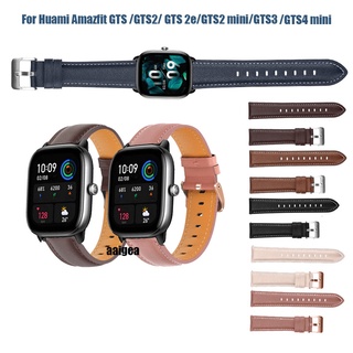 สายนาฬิกาข้อมือหนัง 20 มม. สําหรับ Huami Amazfit GTS 4 mini 2 2e GTS2 GTS3 /Bip Lite Bip S U Bip 3 pro