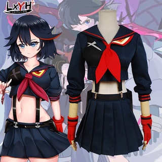 [LXYH- COSER KING] Anime KILL la KILL Cosplay JK โรงเรียนเครื่องแบบชุดกะลาสีผู้หญิง Fancy Outfit Anime Halloween Costume