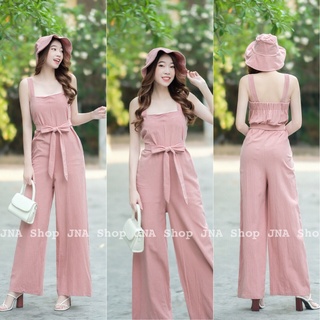 hbstation.shop เสื้อผ้าผู้หญิง Jumpsuit สีชมพู พร้อมส่ง