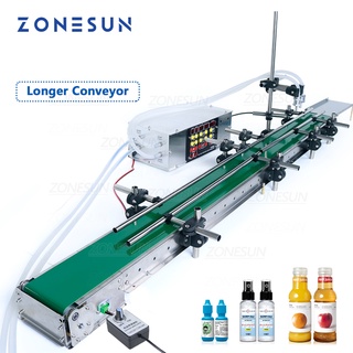 Zonesun ZS-DPYT200L ภาชนะบรรจุของเหลว แบบสองหัว เครื่องบรรจุสายพานขยาย