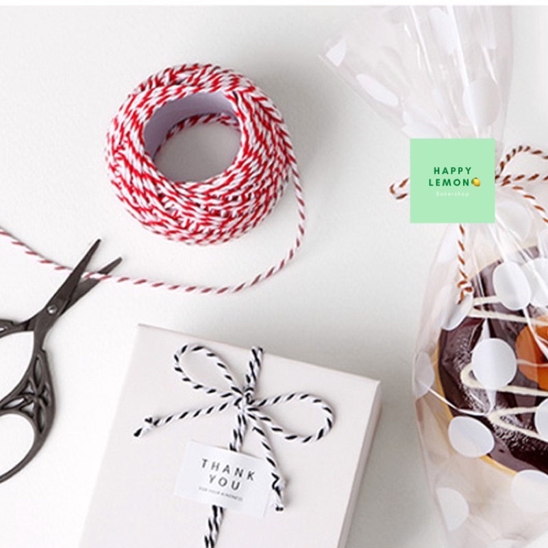 เชือกป่าน เชือกผูกล่องขนม DIY ผูกถุงขนม ปัจฉิม ห่อของขวัญ •พร้อมส่ง•