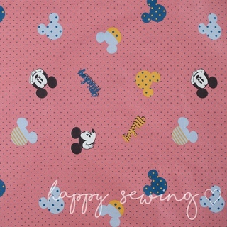 ผ้าเมตร ผ้าผืน ผ้าพิมพ์ลาย mickey mouse พร้อมส่ง