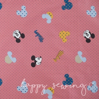 ผ้าเมตร ผ้าผืน ผ้าพิมพ์ลาย mickey mouse พร้อมส่ง