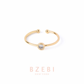 Bzebi แหวน แฟชั่น ผู้หญิง ปรับขนาดได้ เพชรแท้ สแตนเลส แฟชั่นผู้หญิง โลหะผสม สไตล์เกาหลี เครื่องประดับพรีเมี่ยม คุณภาพสูง พร้อมกล่อง สําหรับผู้หญิง 742R