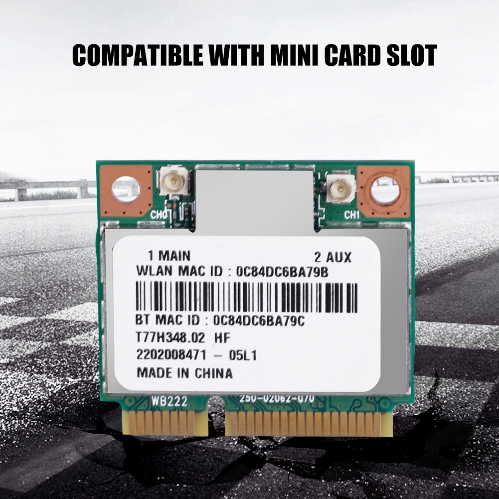 เครือข่าย 2.4G/5Ghz AR5B22 300Mbps Bluetooth 4.0 WIFI PCI-E
