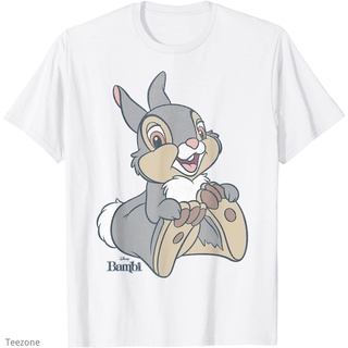 เสื้อยืดผู้ เสื้อยืดคอกลม แขนสั้น ผ้าฝ้าย พิมพ์ลาย Bambi Thumper Big Portrait แฟชั่นฤดูร้อน สําหรับผู้ชาย S-5XL