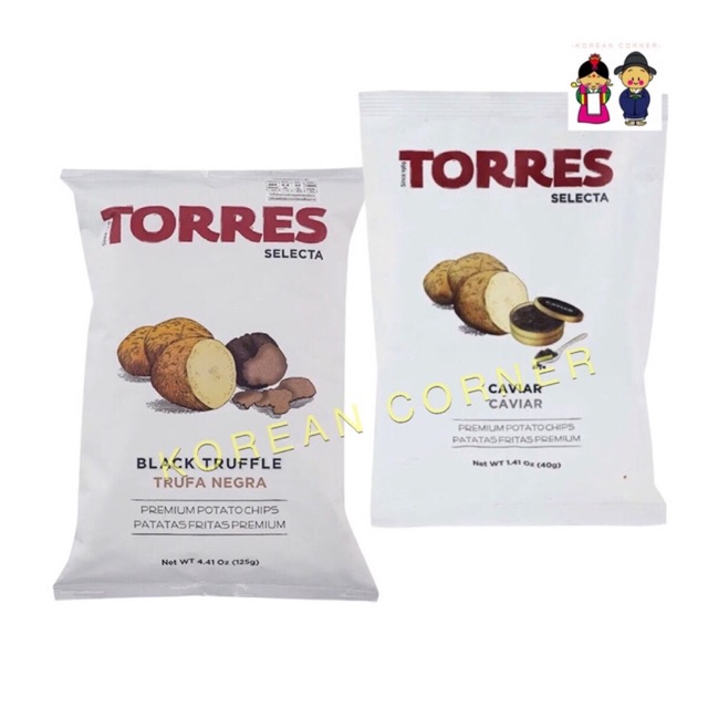 มันฝรั่งกรอบพรีเมียม รสไข่ปลาคาเวียร์ รสเห็ดทรัฟเฟิลดำ จากสเปน Premium Chips Black Truffle & Caviar Flavors Snacks Spain