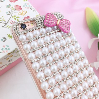 VIVO V5/V9/V11/V11I/V15/V15+/V15PRO/V20PRO/S1/Y12/17/Y20/30/Y55/Y91/95 เคสไข่มุก หรูหรา เคสติดเพชร
