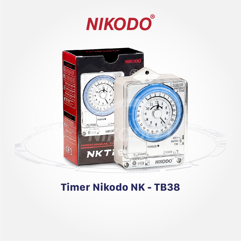 Nikodo NK-TB38 สวิตช์จับเวลาอิเล็กทรอนิกส์ ตัวจับเวลาแบบกลไกพร้อมแบตเตอรี่สํารองสูงสุด 300 ชั่วโมง