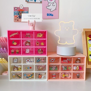 🍉พร้อมส่ง🍇~ กล่องลิ้นชักเล็กใส่ของ 9 ช่อง ~
