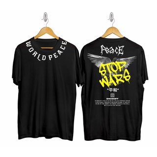 R32 เสื้อยืด พิมพ์ลาย WORLD PEACE DISTRO UNISEXS-5XL