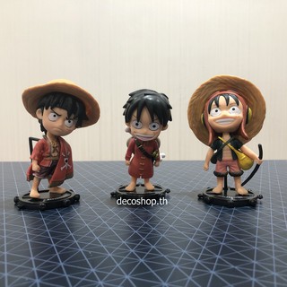 โมเดล ของเล่น วันพีซ  ลูฟี่ Monkey D. Luffy 3 IN1 NO.74 One Piece