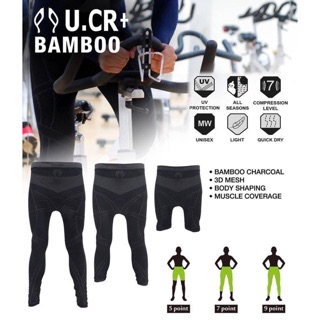 [โปรดอ่านรายละเอียดก่อนซื้อ] กางเกงจักรยาน (มีฟองน้ำรองเป้า) U.CR+ New Bamboo #ucr