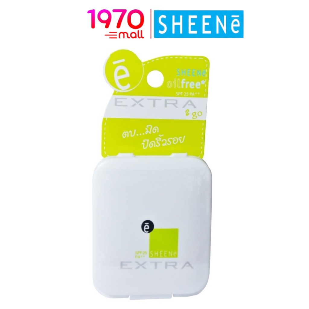 Sheene Oil Free Extra Foundation Powder SPF 25 PA++ 2 Go 3.5g แป้งผสมรองพื้น คุมมัน12 ชม. สีไม่ดรอป