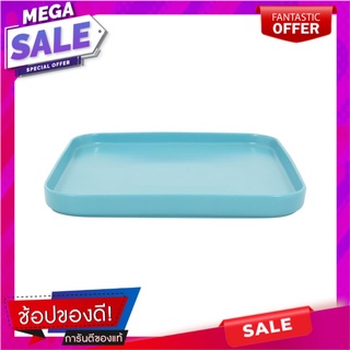 จานเหลี่ยม PORCELAIN 10 นิ้ว KECH SOLID BLUE อุปกรณ์ใส่อาหาร PORCELAIN SQUARE-SHAPED PLATE KECH 10IN SOLID BLUE