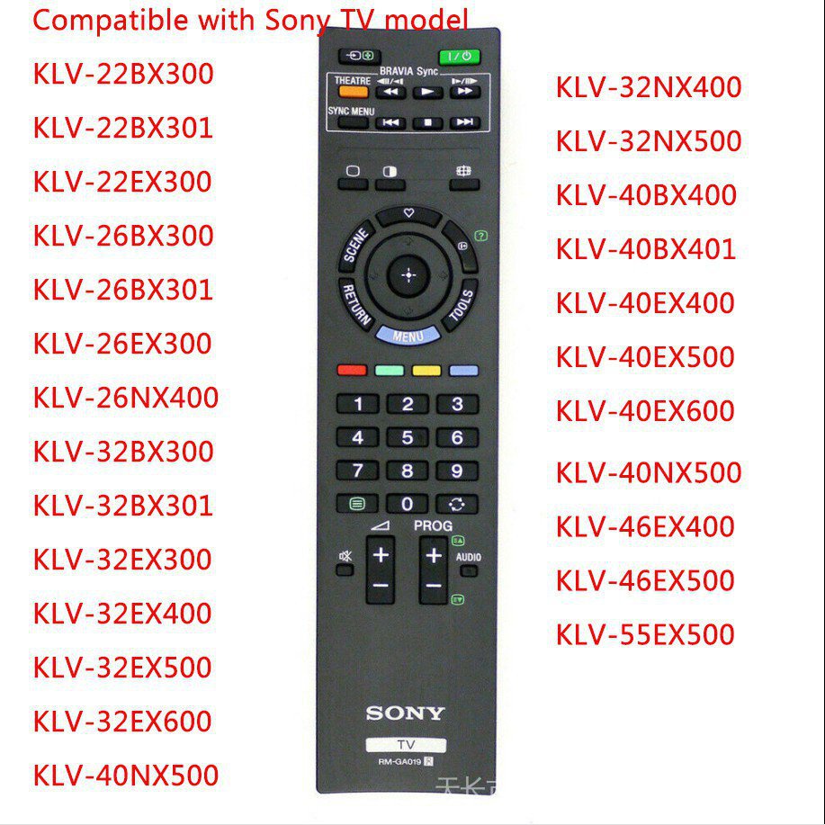 ใหม่ RM-GA019 สําหรับ SONY LCD LED TV รีโมทคอนโทรล KLV-40BX400 KLV-40BX401 KLV-22BX300 KLV-22BX301 K