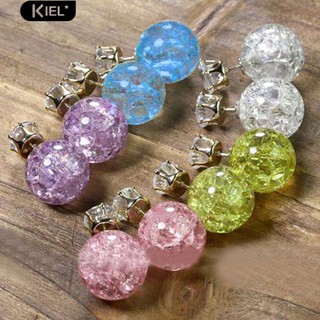 Kiel Faux Pearl Beads Rhinestone Ball Shape หูต่างหูเครื่องประดับ