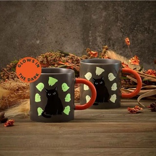 แก้วมัค Starbucks Black Cat &amp; Ghost Mug เรืองแสงในที่มืด Halloween 2021 สตาร์บักส์