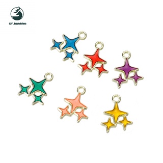 10 pcs Star จี้ Lucky จี้ DIY สำหรับสร้อยคอ.