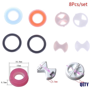 (QETY)8Pcs/set Ceramic Disc Silicon Washer Insert Turn Replacement 1/2" For Valve Tap